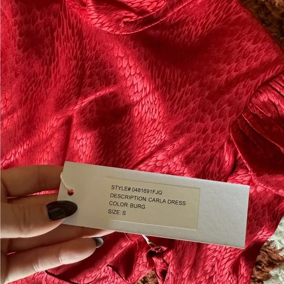 NWT Ronny Kobo exclusive Carla dress in burgundy - Picture 6 of 9